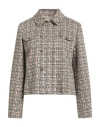 Paul & Joe Woman Jacket Beige Size 10 Viscose, Polyester, Polyamide, Elastane