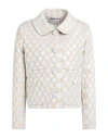 Paul & Joe Woman Jacket Beige Size 12 Polyester, Cotton, Metallic Fiber
