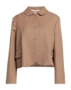 Paul & Joe Woman Jacket Camel Size 12 Virgin Wool