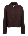 Paul & Joe Woman Jacket Chocolate Brown Size 12 Virgin Wool