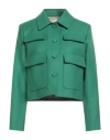 Paul & Joe Woman Jacket Green Size 8 Virgin Wool