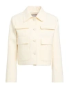 Paul & Joe Woman Jacket Ivory Size 10 Virgin Wool In Neutral
