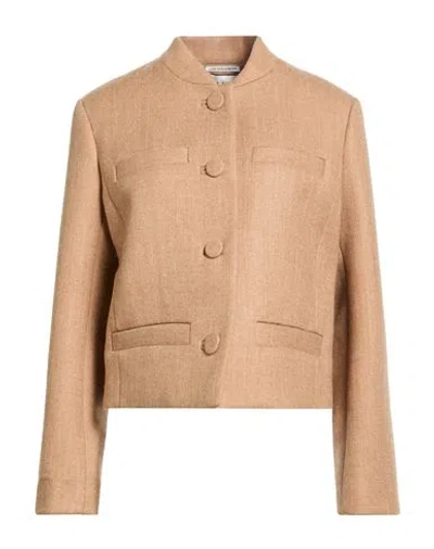 Paul & Joe Woman Jacket Sand Size 12 Virgin Wool In Brown