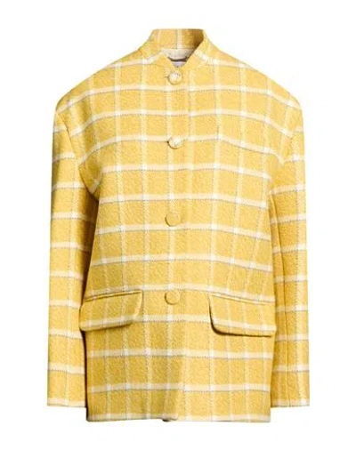 Paul & Joe Woman Jacket Yellow Size 10 Virgin Wool
