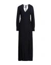 Paul & Joe Woman Maxi Dress Midnight Blue Size 8 Polyamide, Metallic Fiber, Elastane