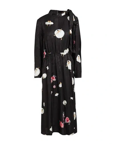 Paul & Joe Woman Midi Dress Black Size 12 Viscose