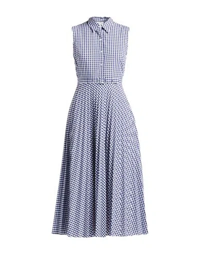 Paul & Joe Woman Midi Dress Navy Size 6 Cotton, Polyester