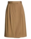 Paul & Joe Woman Midi Skirt Brown Size 12 Virgin Wool In Brown