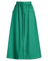 Paul & Joe Woman Midi Skirt Green Size 10 Virgin Wool