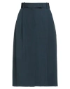 Paul & Joe Woman Midi Skirt Midnight Blue Size 10 Virgin Wool