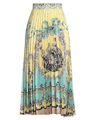 Paul & Joe Woman Midi Skirt Yellow Size 6 Polyester In Multi