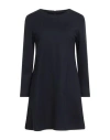 Paul & Joe Woman Mini Dress Midnight Blue Size 12 Wool, Polyester