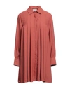 Paul & Joe Woman Mini Dress Rust Size 8 Polyester In Red