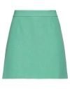 Paul & Joe Woman Mini Skirt Green Size 8 Virgin Wool, Cotton