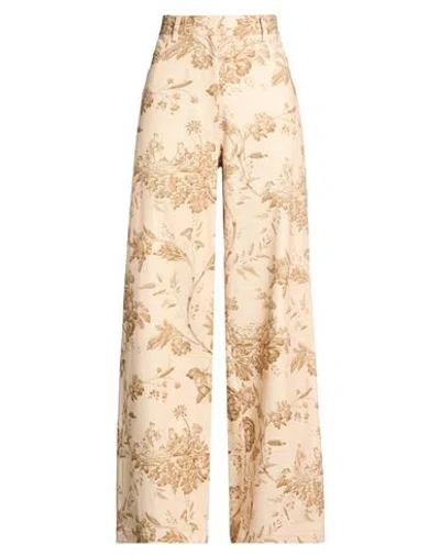 Paul & Joe Woman Pants Beige Size 12 Cotton In Multi