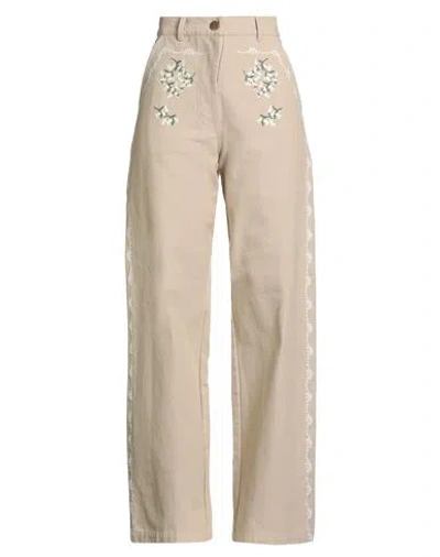 Paul & Joe Woman Pants Beige Size 6 Cotton In Brown