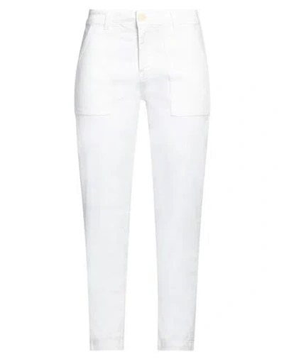 Paul & Joe Woman Pants Ivory Size 6 Cotton, Elastane In White