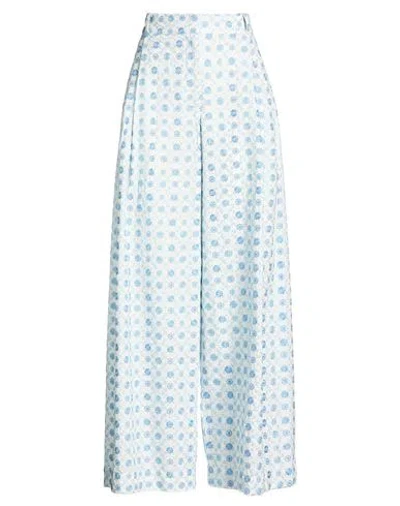 Paul & Joe Woman Pants Sky Blue Size 10 Cotton