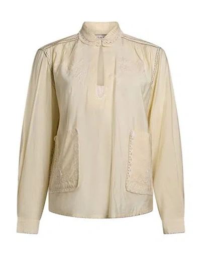 Paul & Joe Woman Shirt Cream Size 4 Viscose, Polyamide In Yellow