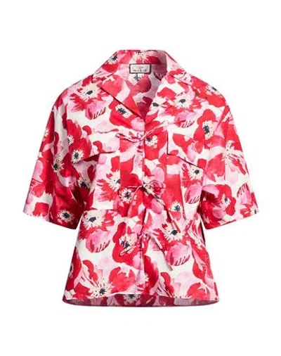 Paul & Joe Woman Shirt Fuchsia Size 4 Cotton In Multi