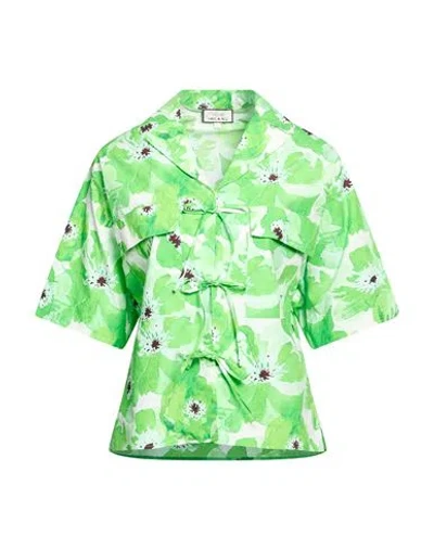 Paul & Joe Woman Shirt Green Size 4 Cotton In Multi