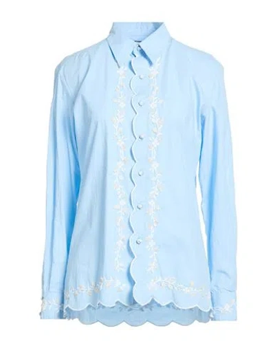 Paul & Joe Woman Shirt Light Blue Size Xs Cotton