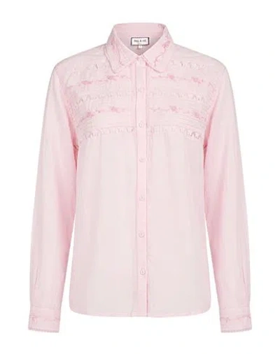 Paul & Joe Woman Shirt Pink Size 4 Cotton, Viscose
