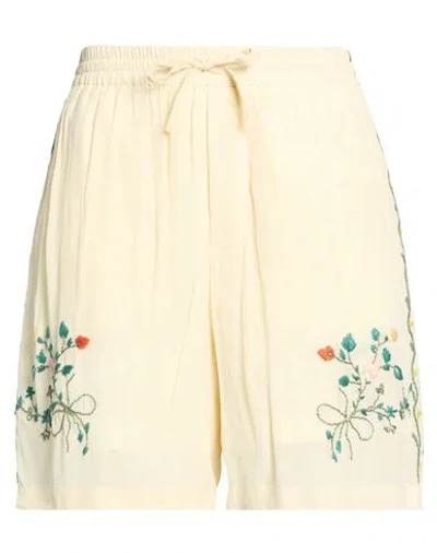 Paul & Joe Woman Shorts & Bermuda Shorts Pastel Yellow Size M Viscose In Brown