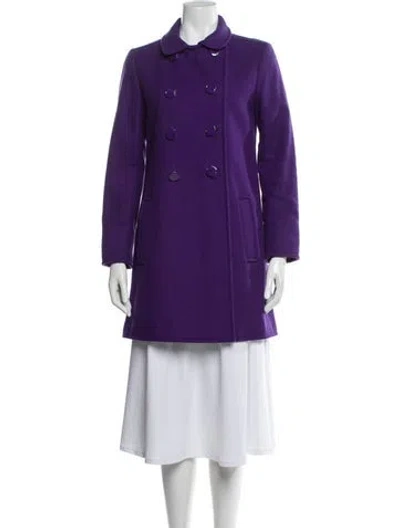 Pre-owned Paul & Joe Wool Peacoat In Purple
