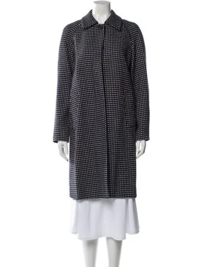 Pre-owned Paul & Joe Wool Printed Coat In Blue
