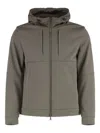 Paul & Shark Re-shark Shell Hooded Jacket Military Green In Gray