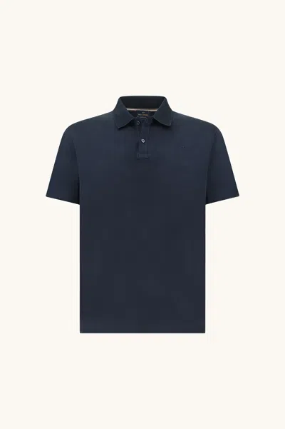 Paul & Shark Aqua Touch Cotton Polo In Blue