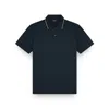 Paul & Shark Aqua Touch Cotton Polo Shirt With Micro Pattern Detail On The Collar In Blue