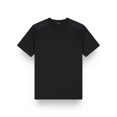 Paul & Shark Aqua Touch Cotton T-shirt With Typhoon® Re-4x4 Stretch Details In Black