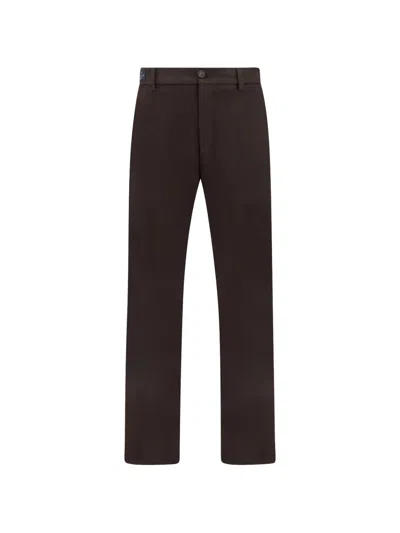 Paul & Shark Bellagio Wide-leg Trousers In Brown