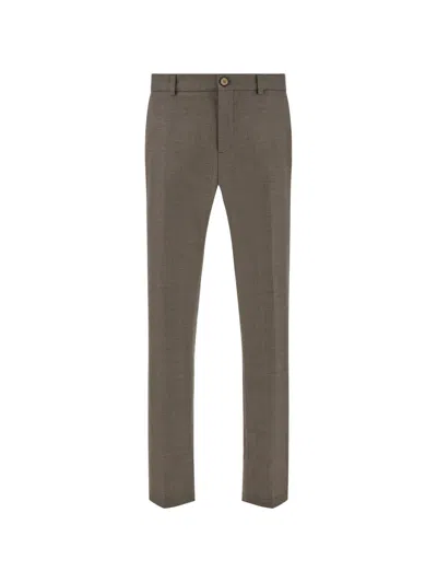 Paul & Shark Bellagio Wool Trousers In Brown