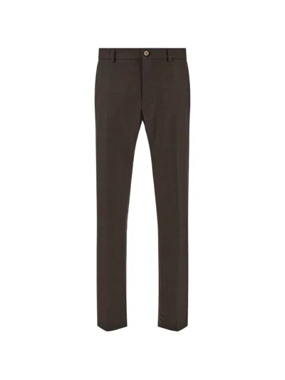 Paul & Shark Bellagio Wool Trousers In Brown