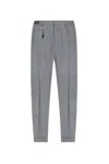 Paul & Shark Drawstring Shark-detail Trousers In Gray
