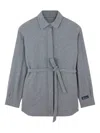 Paul & Shark Wool And Cashmere Overshirt In Gray