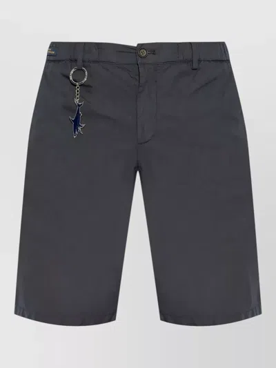 Paul & Shark Bermuda Shorts Drawstring Belt Loops Keychain In Blue