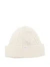 Paul & Shark Ribbed Wool Blend Beanie Accessories In Nude