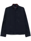 Paul & Shark Navy Blue Jacket With Two-way Zip In Black