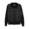 Paul & Shark Quilted Wool-panel Jacket In Black
