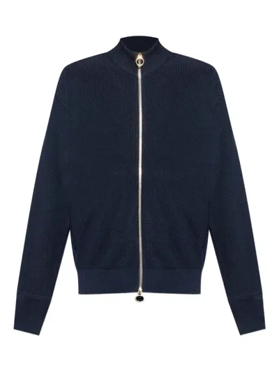 PAUL & SHARK BLUE HIGH-NECK CARDIGAN