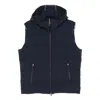 Paul & Shark Hooded Quilted Vest In Blue