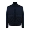 Paul & Shark Blue Wool And Cashmere Hybrid Blouson In Blue
