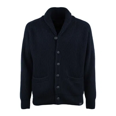 Paul & Shark Blue Wool Cardigan