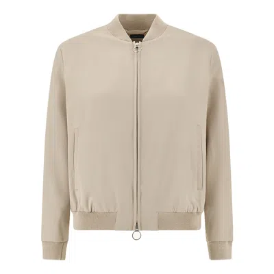 Paul & Shark Bomber In Mulberry Silk In Gold