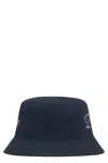 Paul & Shark Stitched Wide Brim Hat In Blue