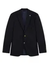 Paul & Shark Button Blazer In Blue